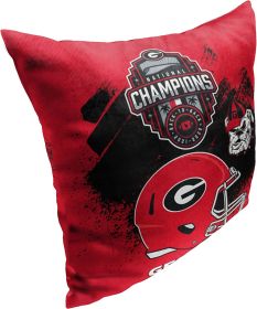 Northwest NCAA Georgia Bulldogs 2022 National Football Champions Pillow, 18" x 18", Achieve (SKU: 1COL/69522/9029/RET)