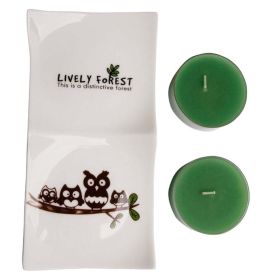 BiggHome Tealight Candle Set ‚Äì Green (Title: One Size)