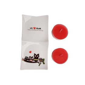 BiggHome Tealight Candle Set - Red (Title: Red)